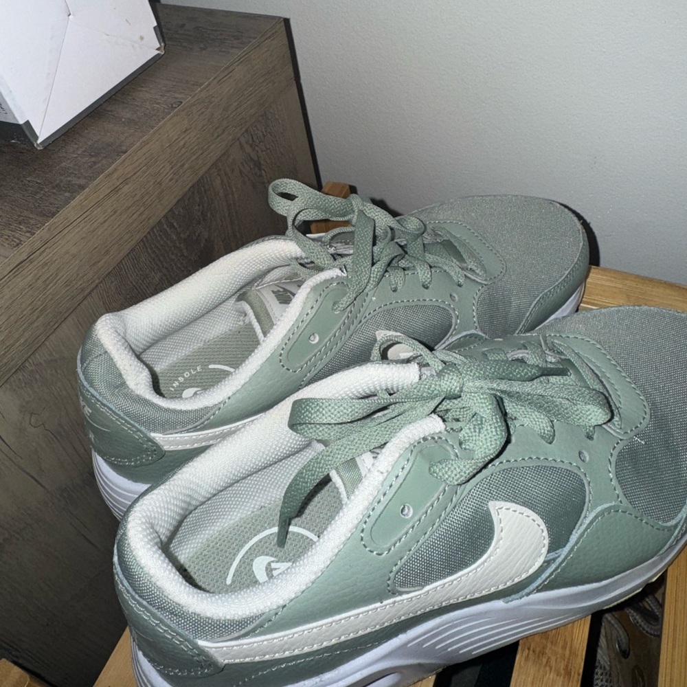 Nike Sage Green and White Comfort Sneakers